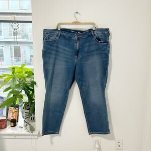 Old Navy Blue Power Slim Straight Jeans Size 26 Short